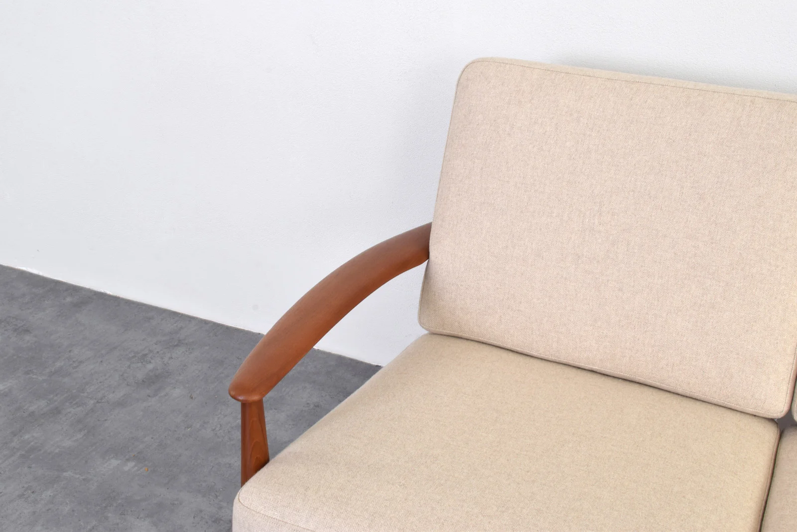 Scandinavian teak sofa designed by Grete Jalk, made by France & Søn, Denmark, 1960s