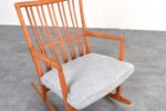 Vintage rocking chair designed by Hans Wegner, manufactured by A/S Mikael Laursen, Denmark, 1950s