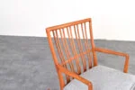 Vintage rocking chair designed by Hans Wegner, manufactured by A/S Mikael Laursen, Denmark, 1950s