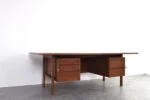 Scandinavian walnut desk, Denmark, 1970s