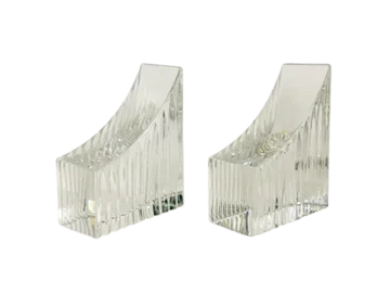 Pair of vintage crystal bookends, Germany, 1970s