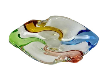 Glass ashtray "Rhapsody" designed by Frantisek Zemek, Sklárna Mstišov, Czechoslovakia, 1960s