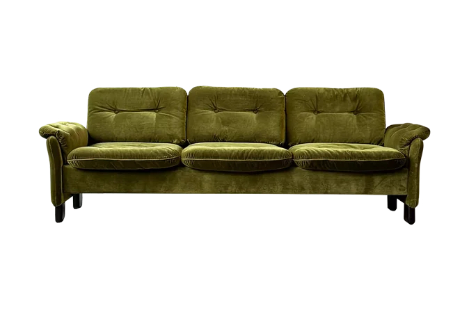 Sofa welurowa vintage, Dania, lata 60