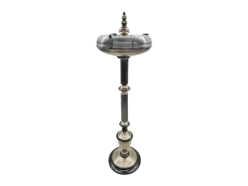Freestanding Ashtray Made of Nickel-Plated Metal, 1950s