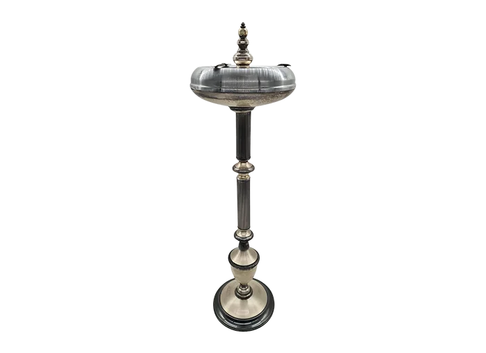 Freestanding Ashtray Made of Nickel-Plated Metal, 1950s