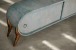 Zaokrąglony turkusowy sideboard, Włochy, lata 60