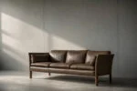 Leather Cromwell sofa, designed by Arne Norell, Sweden, 1960s