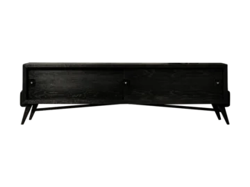 Modernistyczny sideboard dębowy w ciemnym kolorze, Skandynawia, lata 60