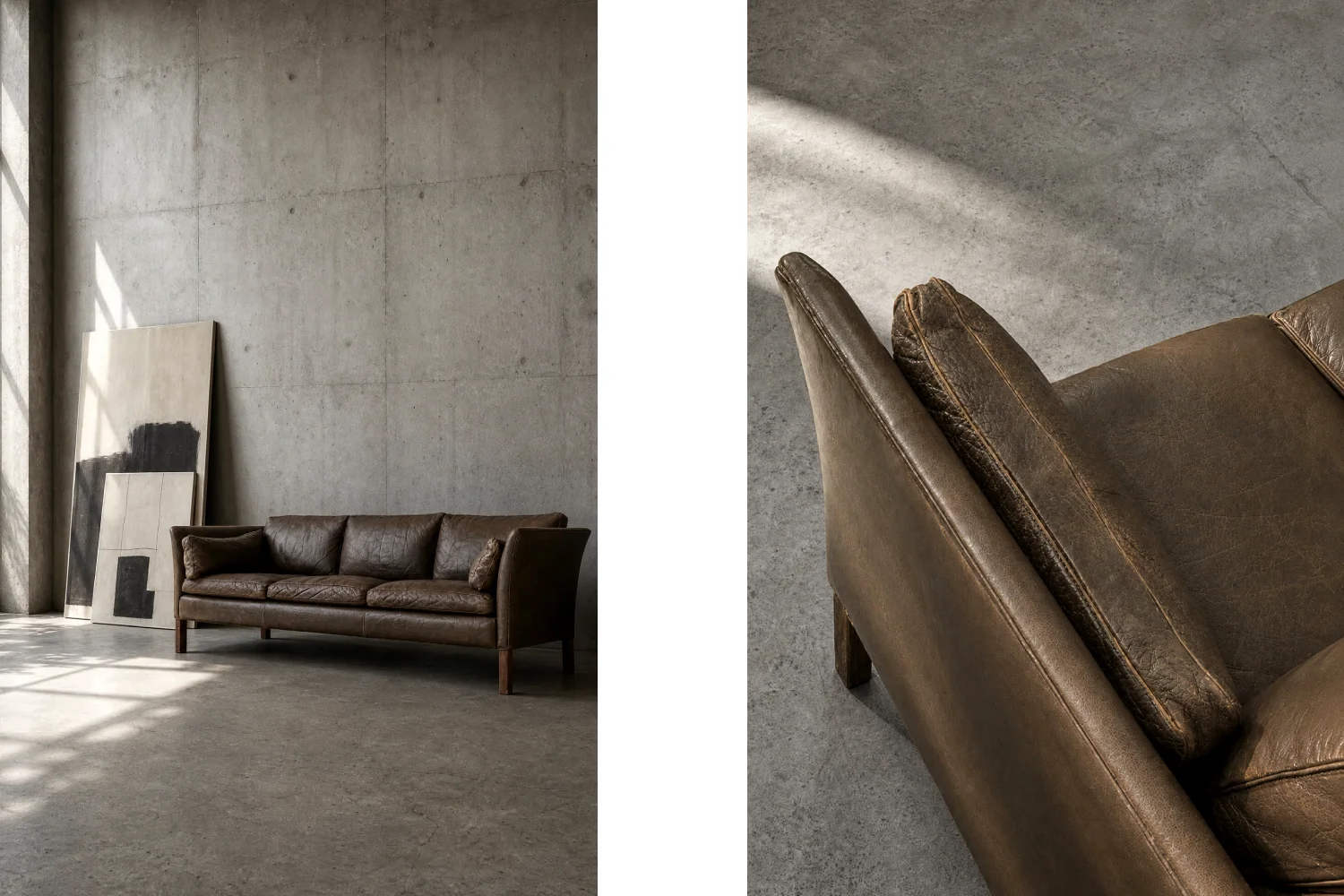 Leather Cromwell sofa, designed by Arne Norell, Sweden, 1960s