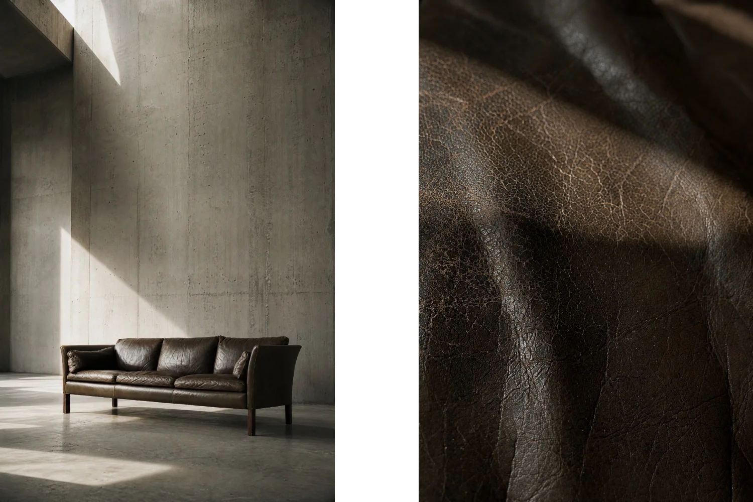 Leather Cromwell sofa, designed by Arne Norell, Sweden, 1960s