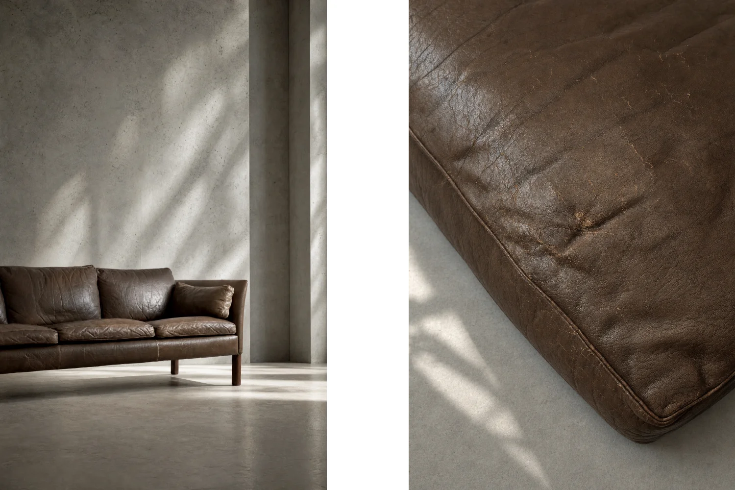 Leather Cromwell sofa, designed by Arne Norell, Sweden, 1960s