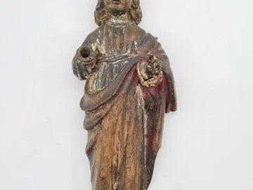 Wooden religious sculpture, Salvator Mundi – Saviour of the World, 18th century