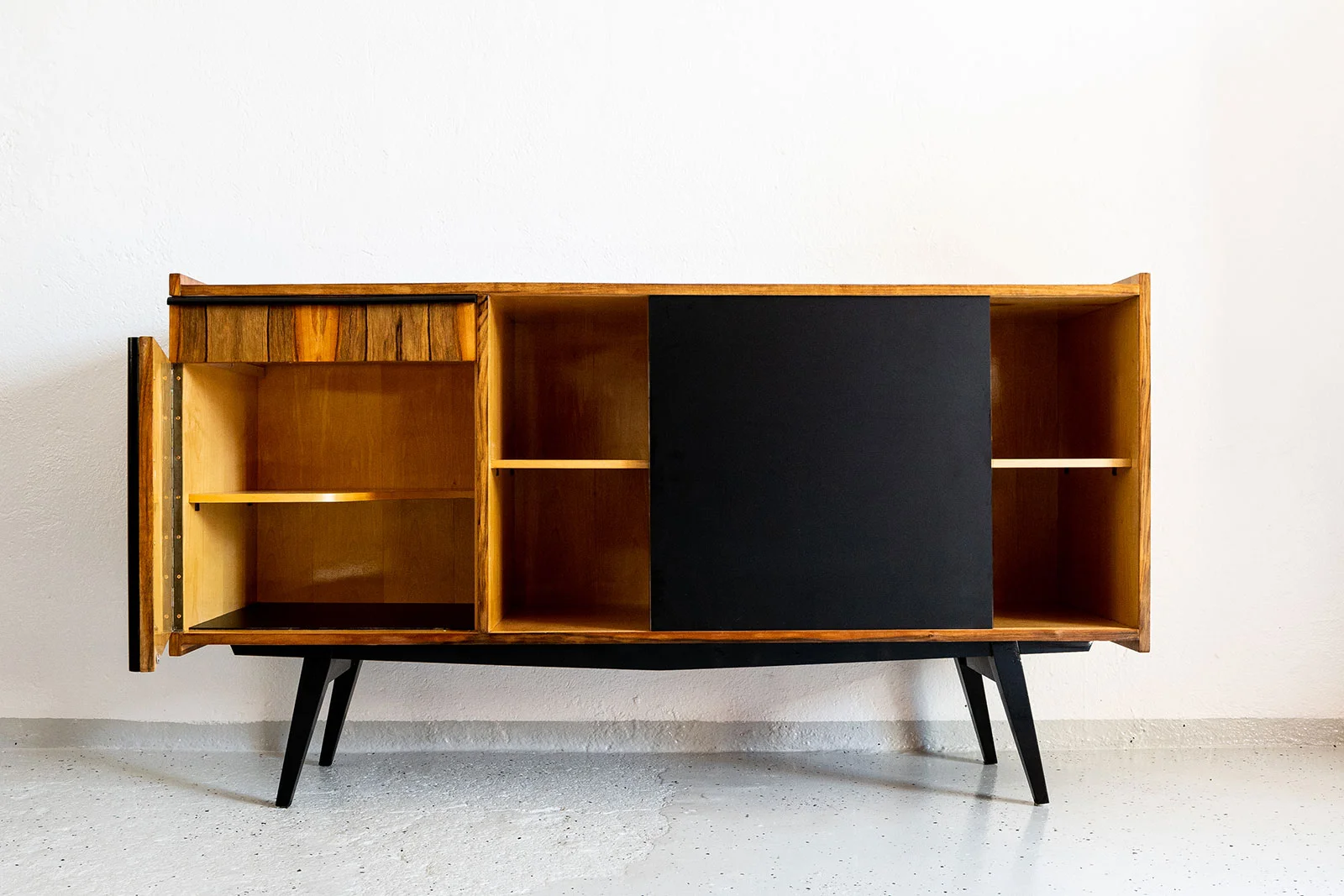 Veneered PRL Sideboard, Poland, 1970s