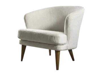 Low modernist armchair with rounded backrest, Scandinavia, 1960s