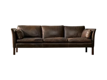 Skórzana sofa Cromwell, proj. Arne Norell, Szwecja, lata 60