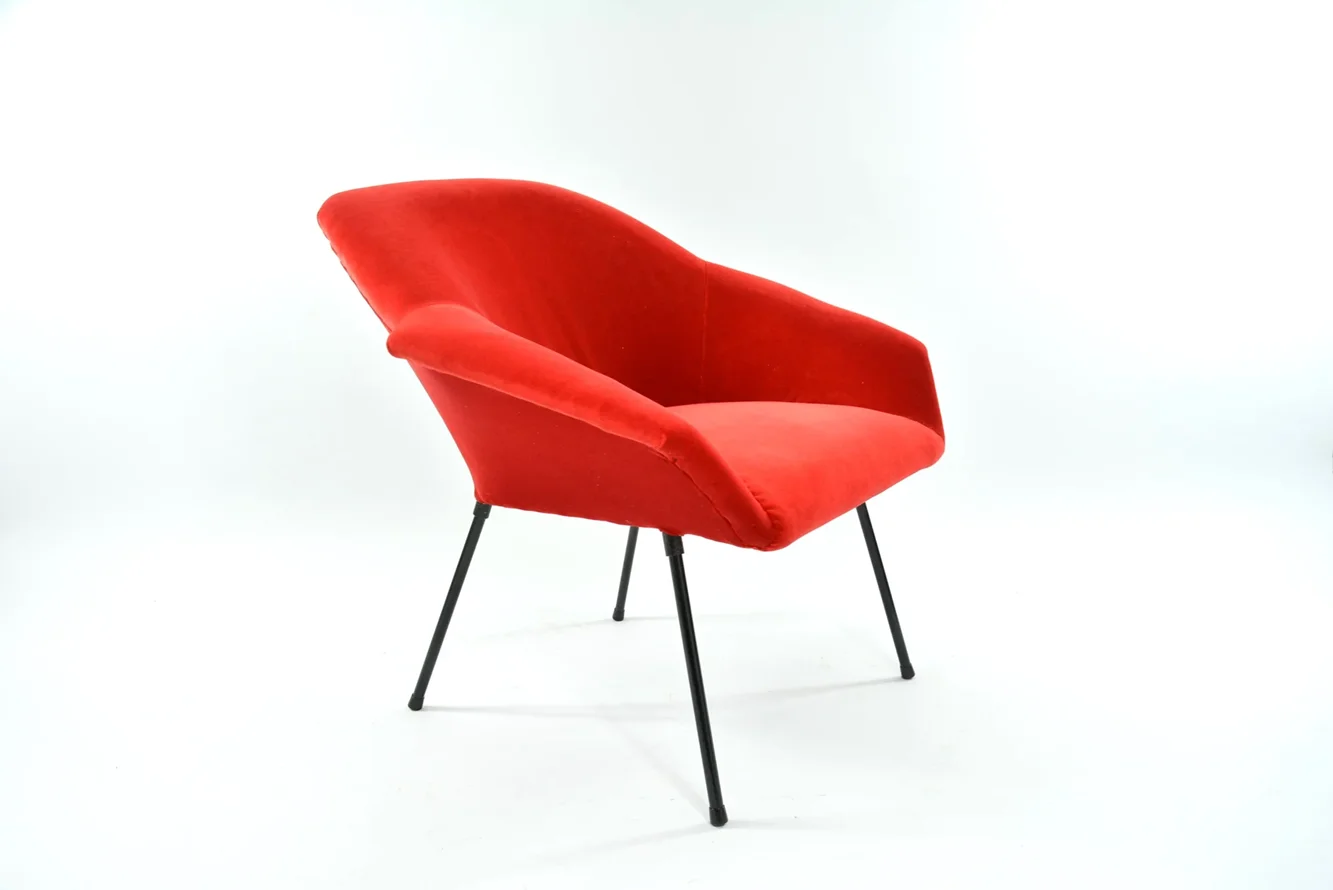 Vintage shell armchair, PRL, 1970s