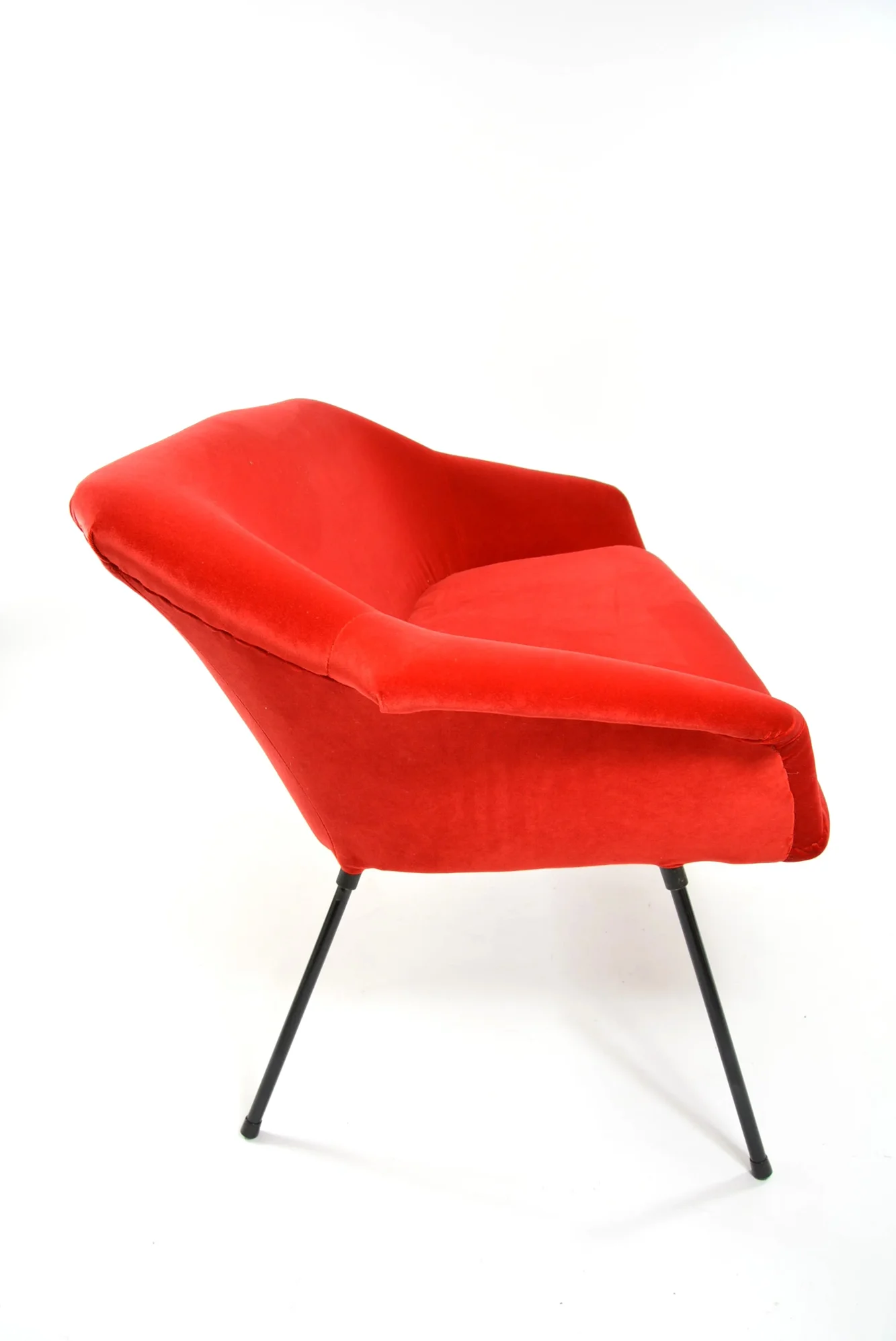 Vintage two-seater shell sofa, PRL, 1970s
