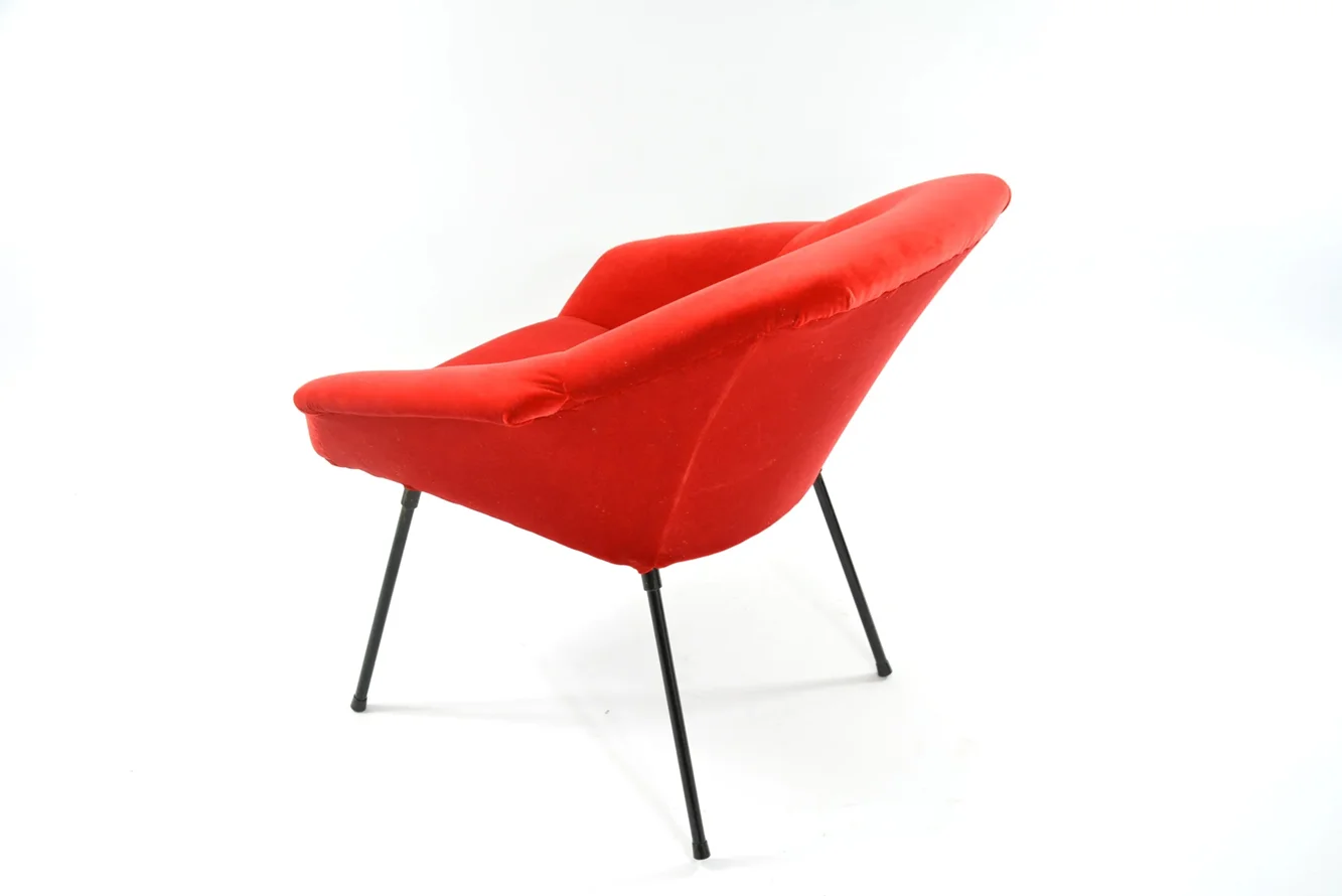 Vintage shell armchair, PRL, 1970s