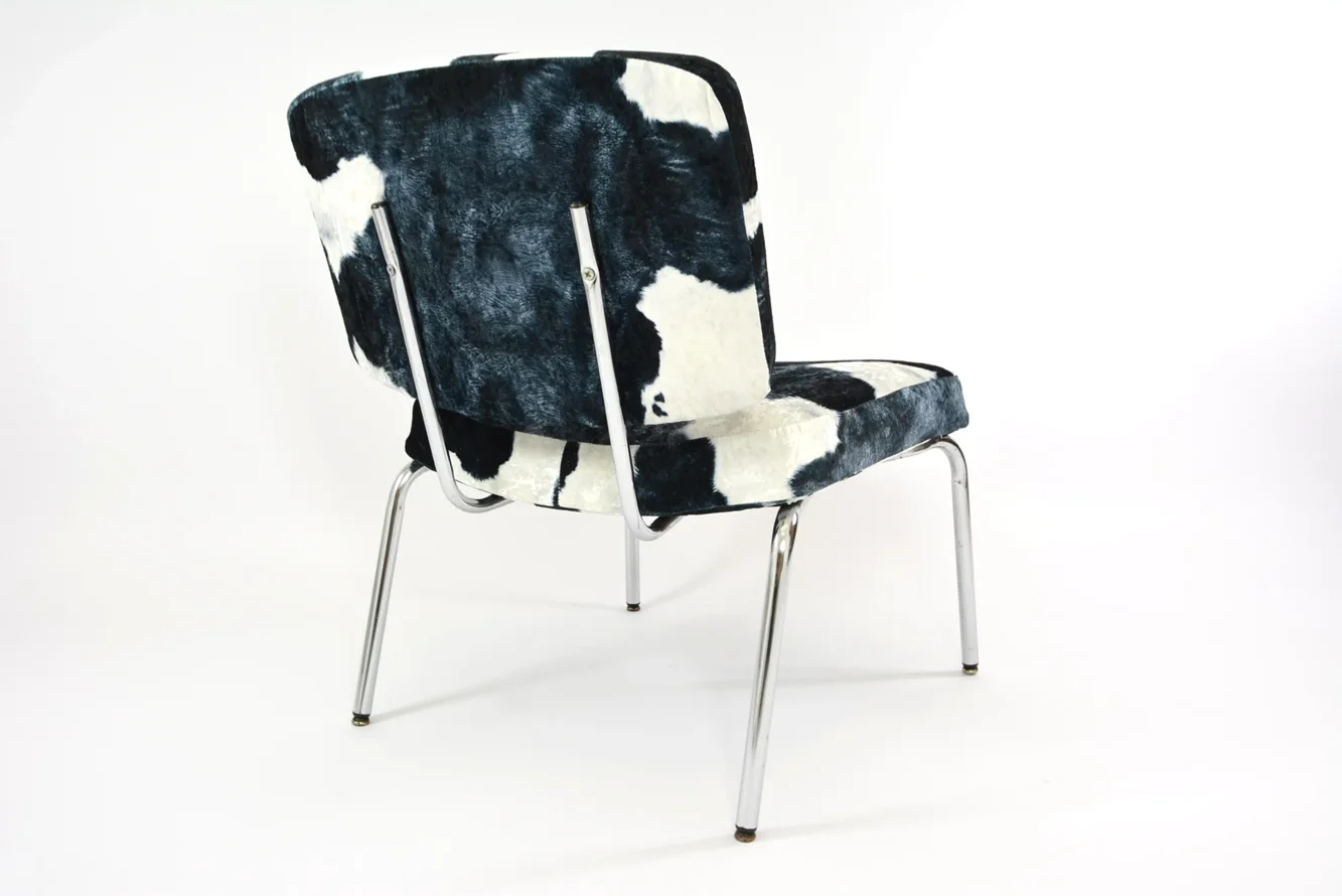 Chrome vintage armchair, France, 1970s