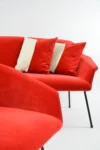 Vintage two-seater shell sofa, PRL, 1970s