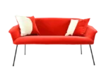 Vintage two-seater shell sofa, PRL, 1970s