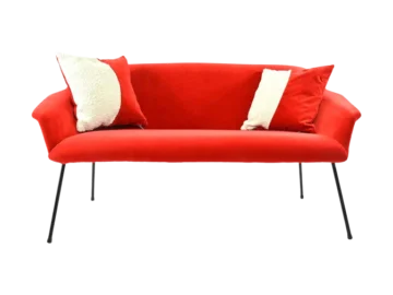 Dwuosobowa sofa muszelka vintage, PRL, lata 70