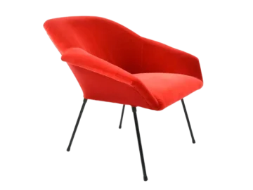 Fotel muszelka vintage, PRL, lata 70