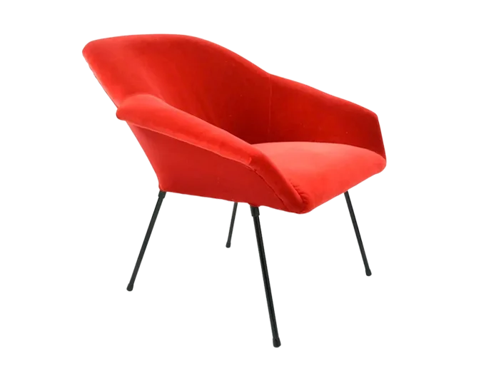 Vintage shell armchair, PRL, 1970s