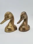 Vintage brass bookends, 1970s
