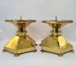 Large brass candlesticks, 1970s