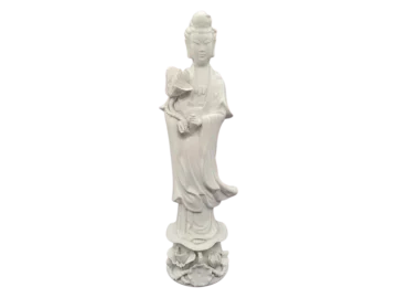 Porcelanowa figurka Guanyin, Chiny, lata 60/70