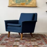 Wool armchair, designed by Folke Ohlsson, Denmark, 1950s/60s