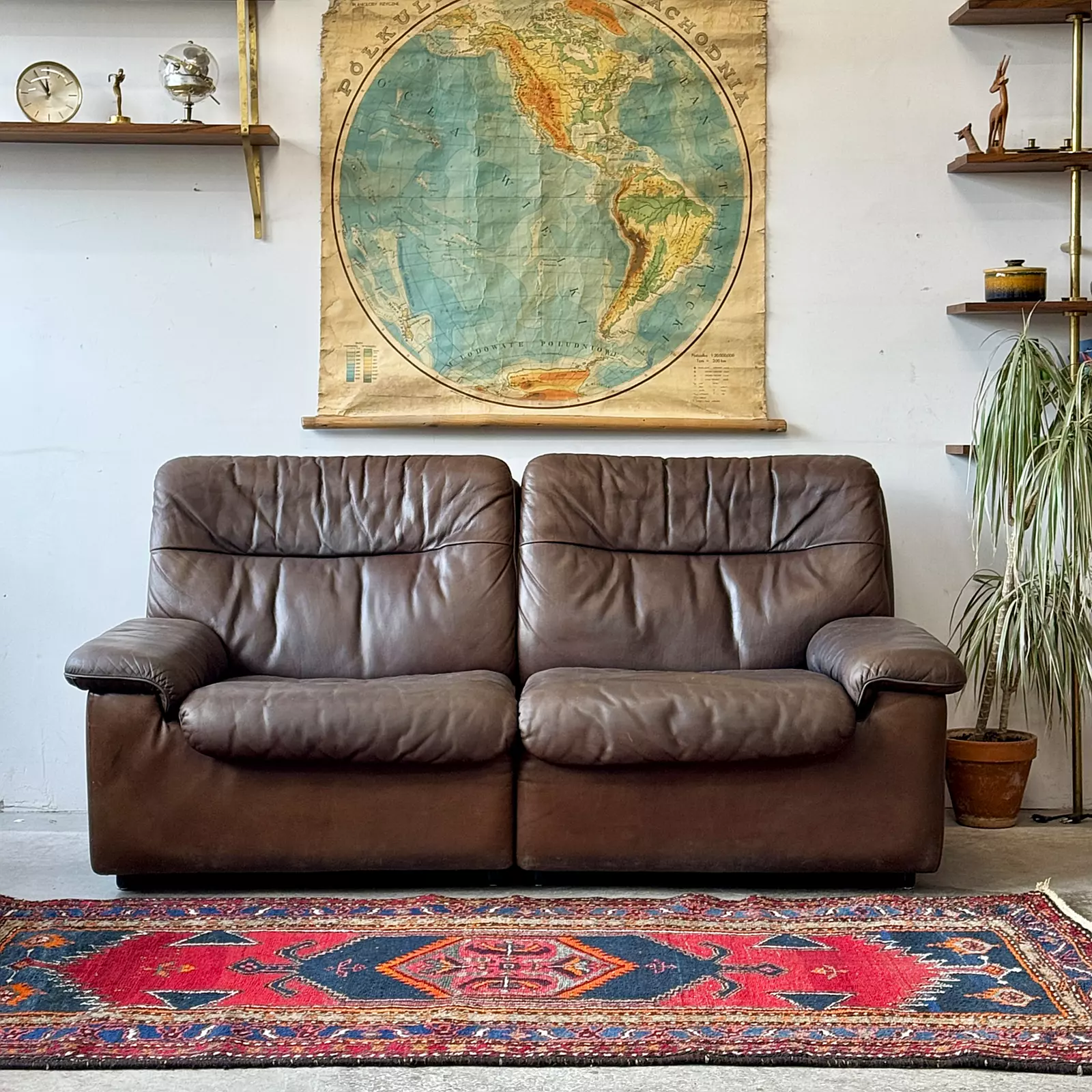 Skórzana sofa, model DS-66, De Sede, Szwajcaria, lata 70