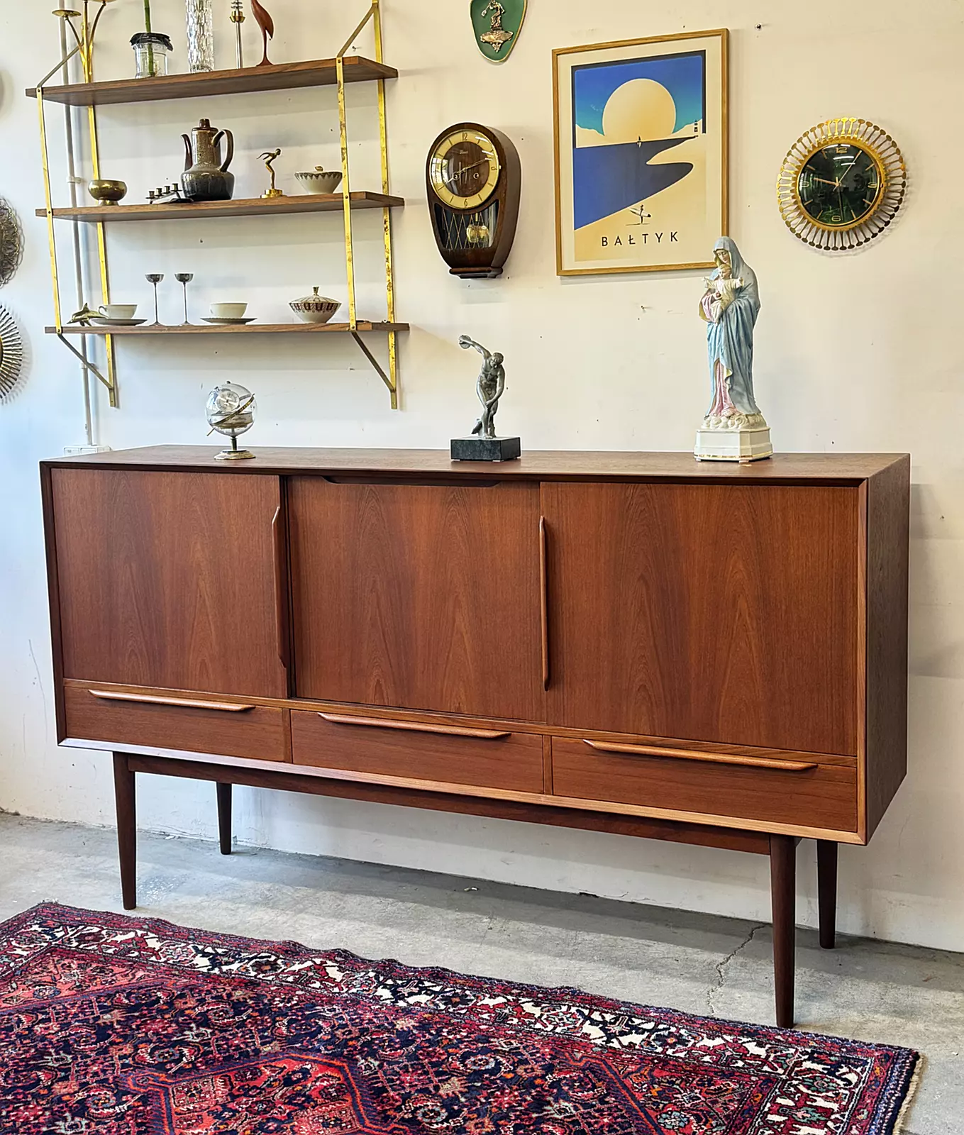 Vintage teak sideboard, Denmark, 1960s/70s