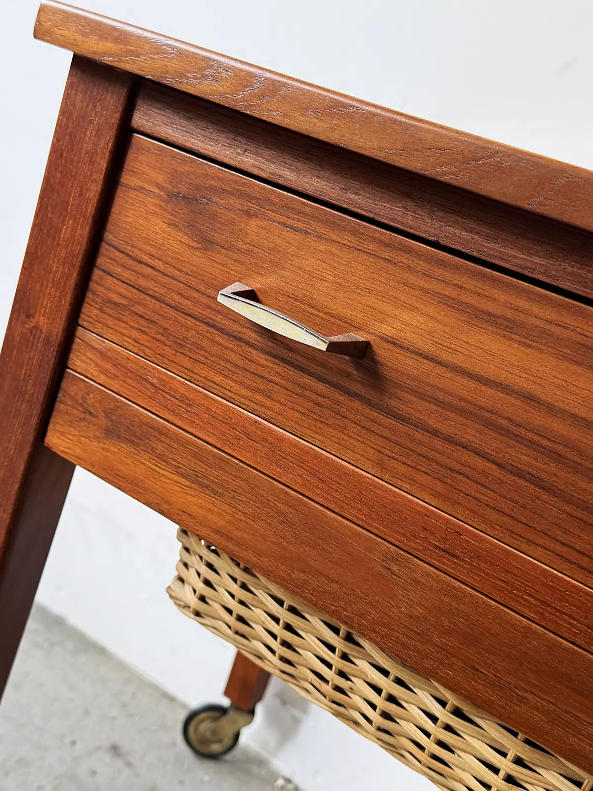 Mobile sewing table/sewing cabinet, Denmark, 1960s