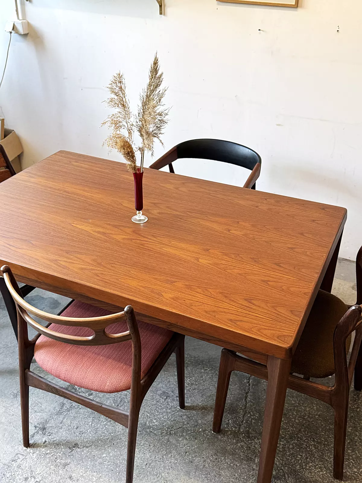 Vintage extendable table, designed by H. Kjaernulf, Denmark, 1960s/70s