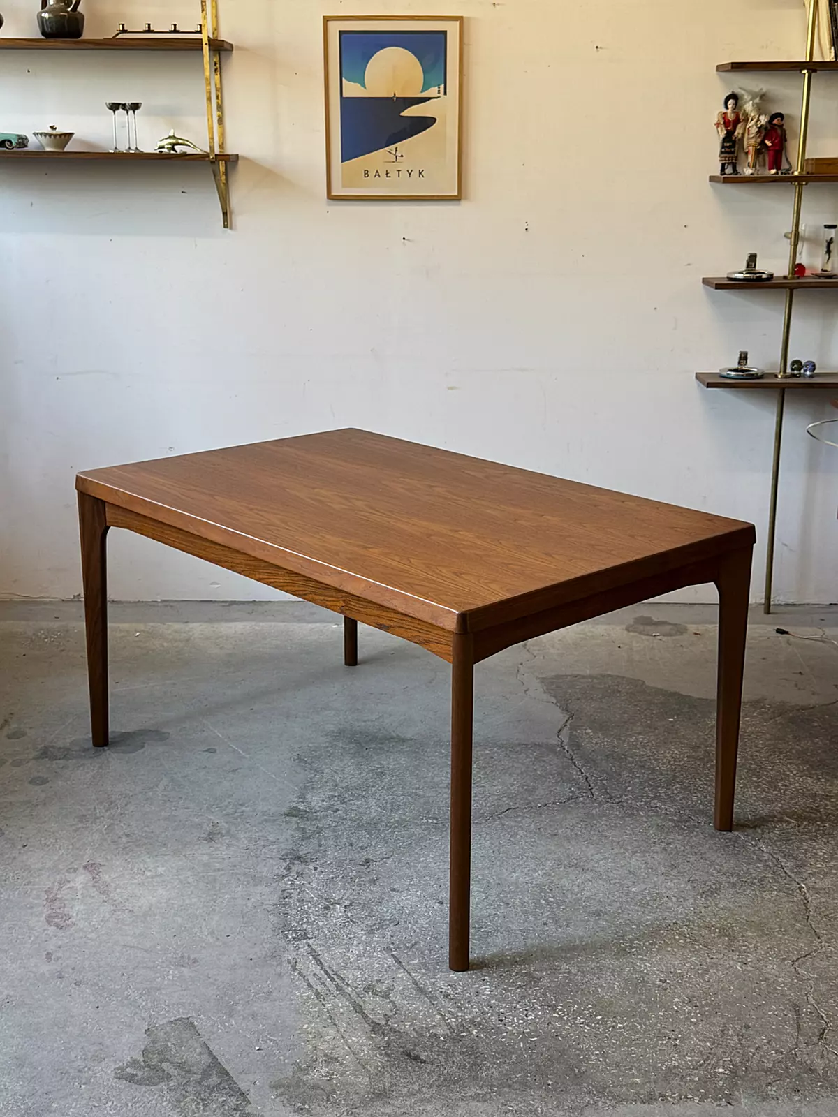 Vintage extendable table, designed by H. Kjaernulf, Denmark, 1960s/70s
