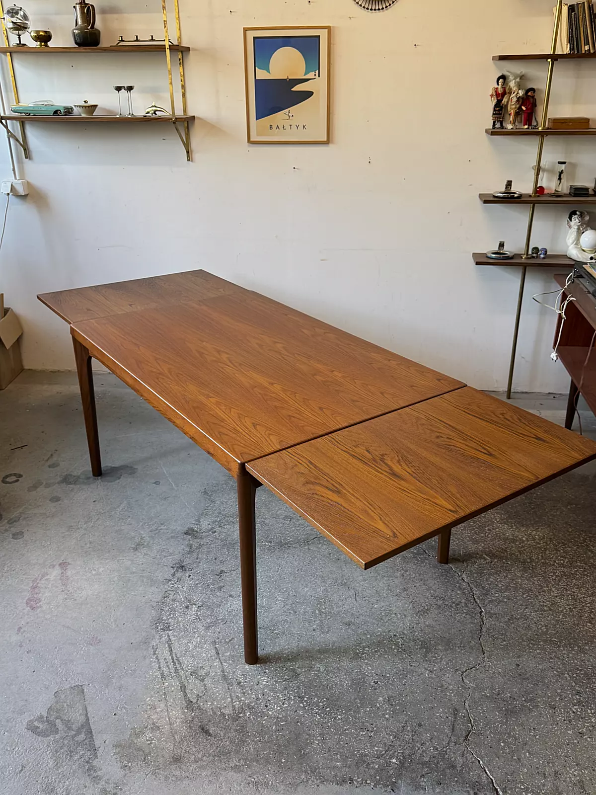 Vintage extendable table, designed by H. Kjaernulf, Denmark, 1960s/70s