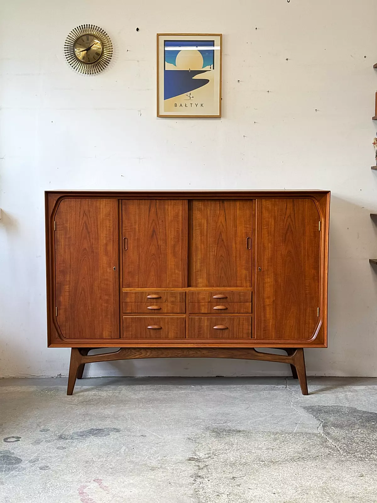 Teak Mid-Century Modern sideboard, Denmark, 1950s