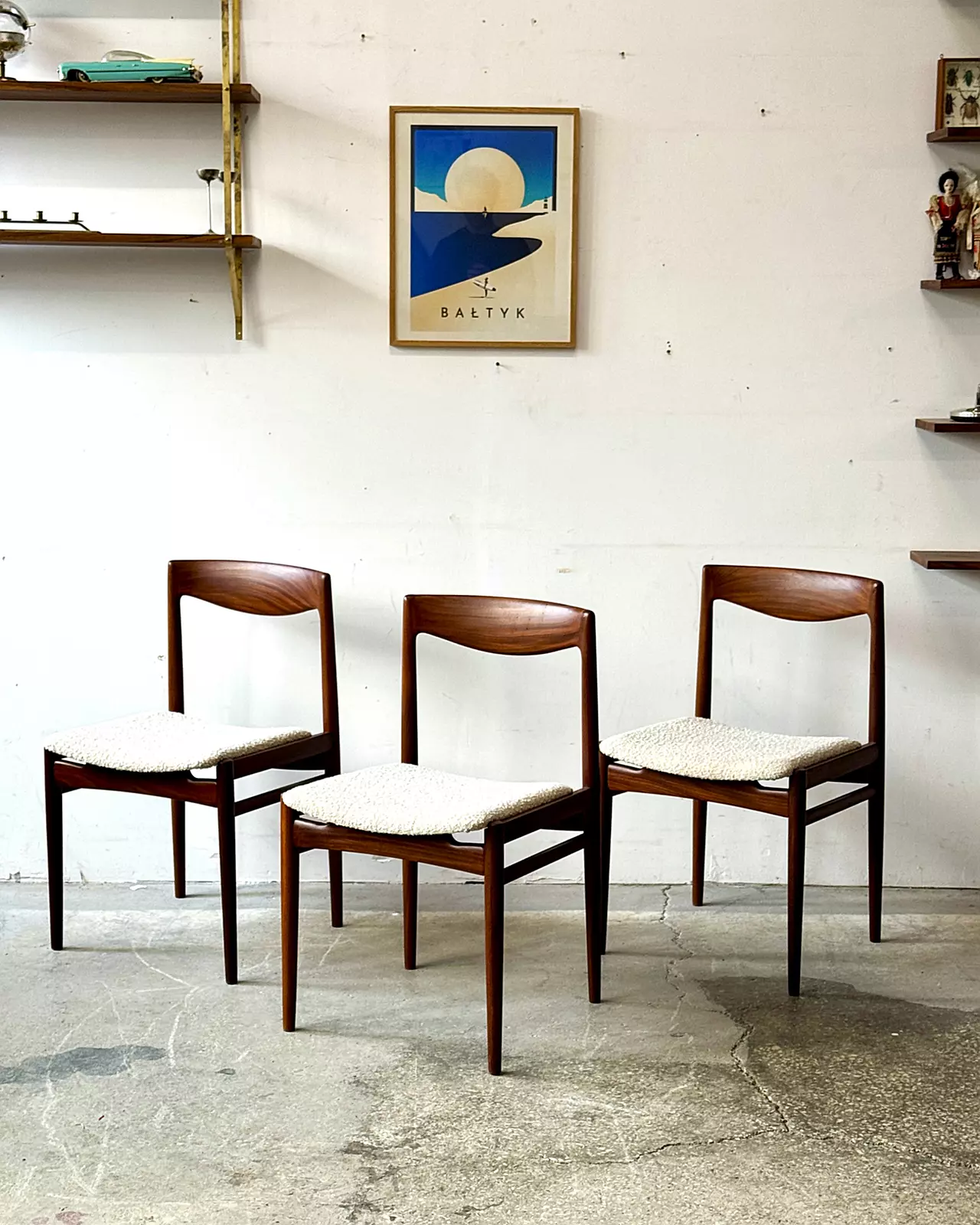 Teak chairs, Lübke, Germany, 1960s