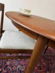 Vintage round extendable table, Denmark, 1960s/70s