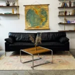 Vintage leather sofa, Denmark, 60s/70s