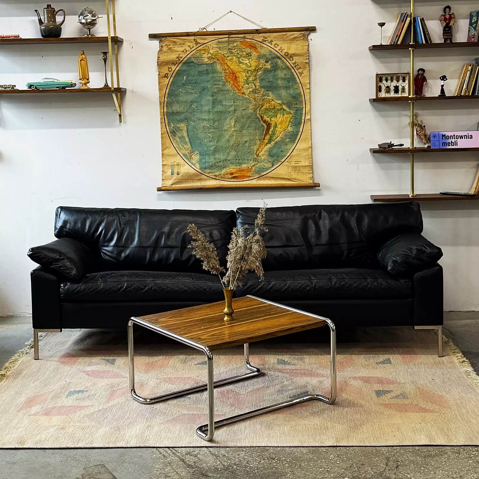 Vintage leather sofa, Denmark, 60s/70s