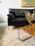 Vintage leather sofa, Denmark, 60s/70s