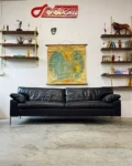 Vintage leather sofa, Denmark, 60s/70s