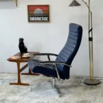 Vintage reclining swivel armchair, Bolia, Denmark, 1970s