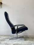 Vintage reclining swivel armchair, Bolia, Denmark, 1970s