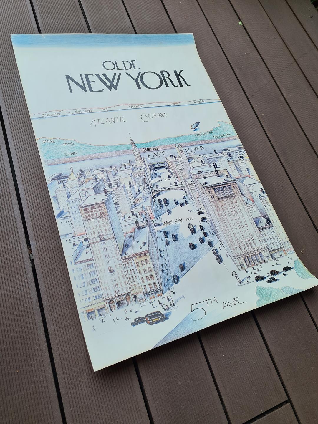Vintage poster, designed by Saul Steinberg, 1980s