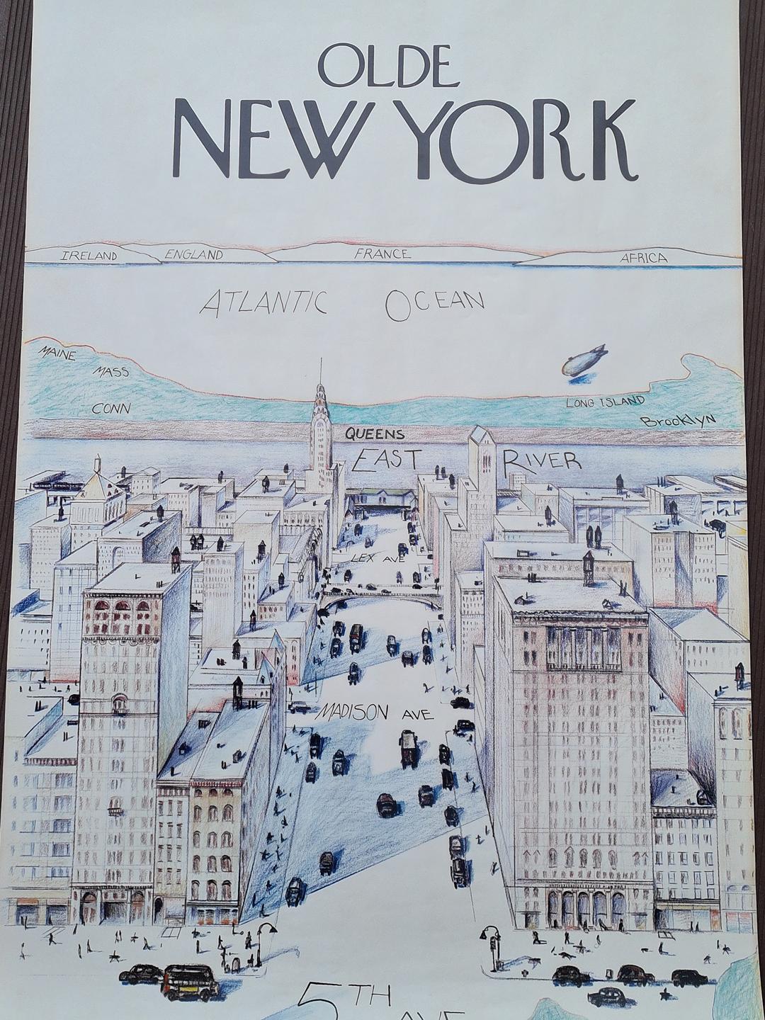 Vintage poster, designed by Saul Steinberg, 1980s